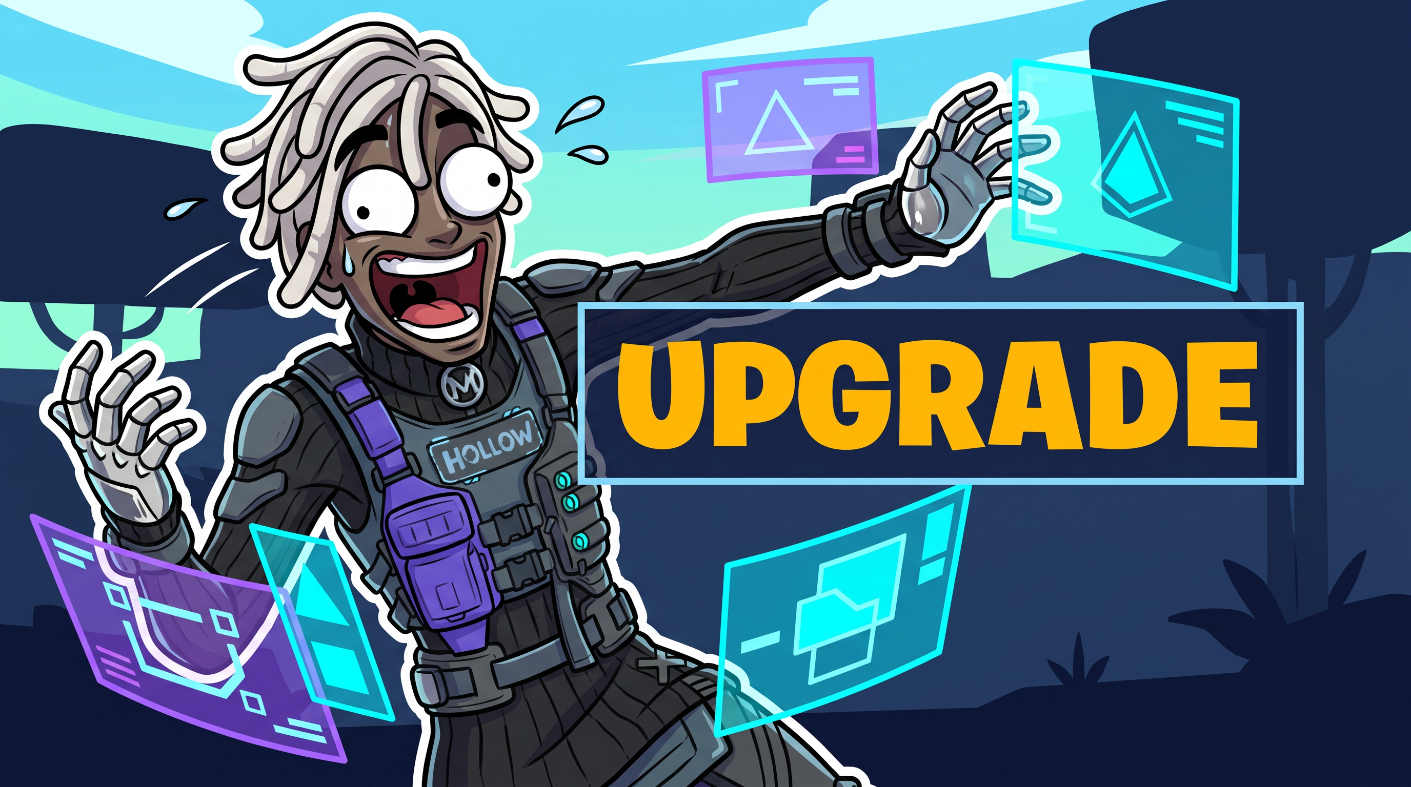 Fortnite thumbnail in 2D Cartoon style, generated with Nano Banana 2 at 2K