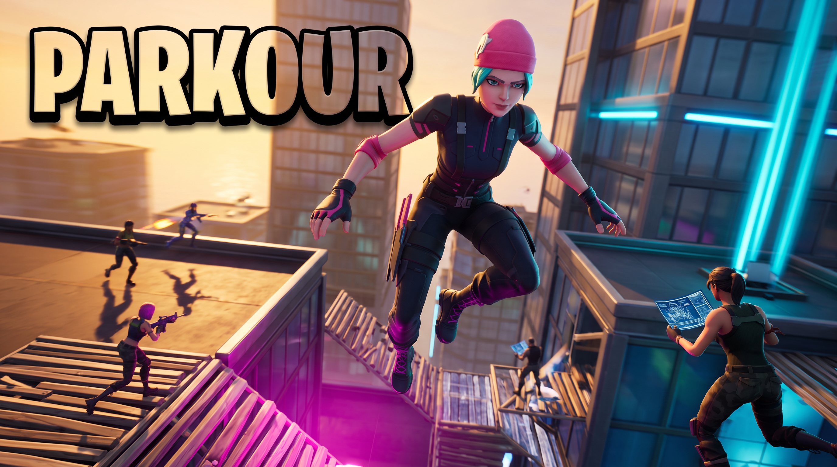 Fortnite thumbnail generated with Vortex Thumbs, In-game style