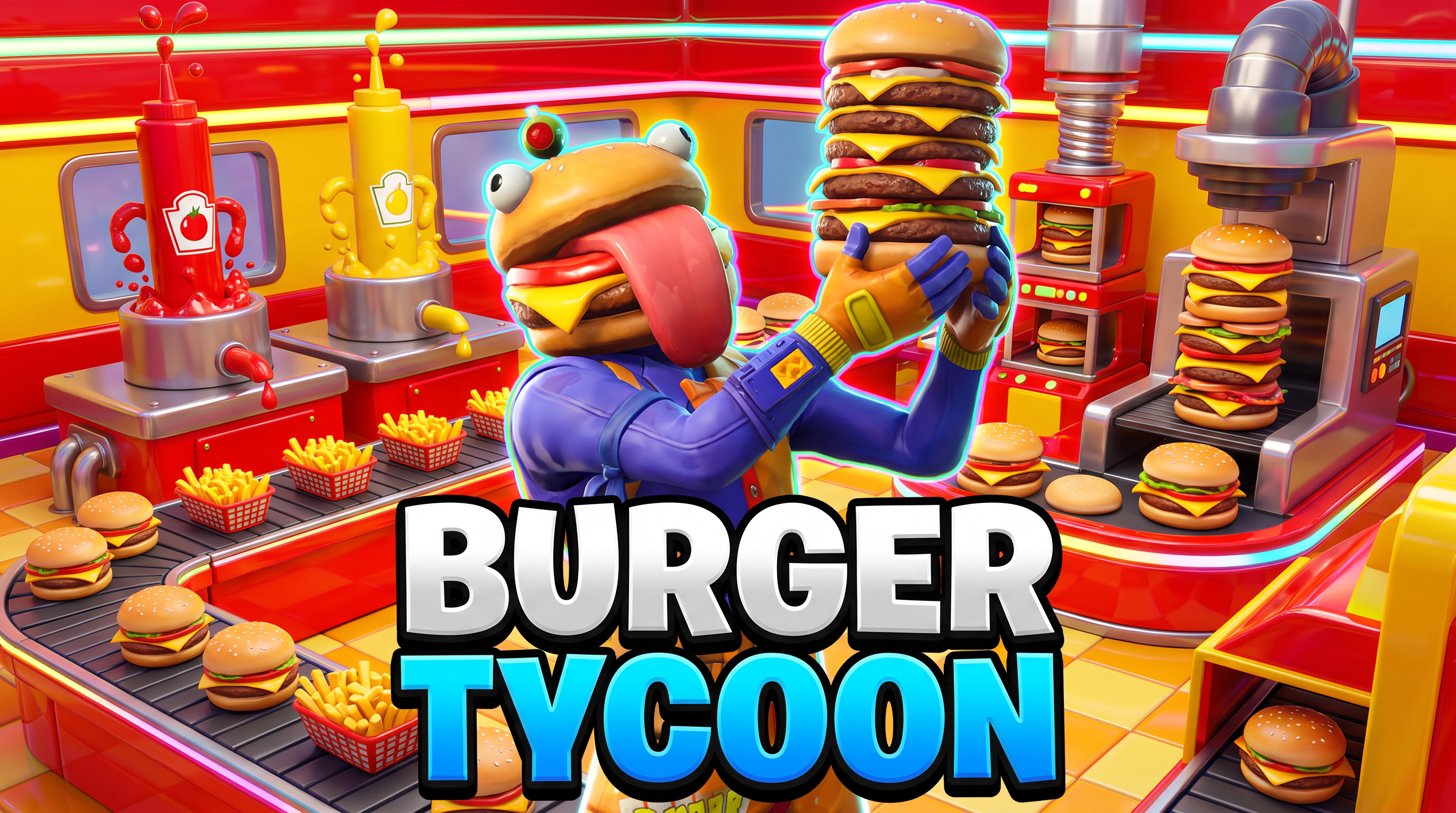 Fortnite thumbnail in Tycoon style, generated with Nano Banana 2 at 2K