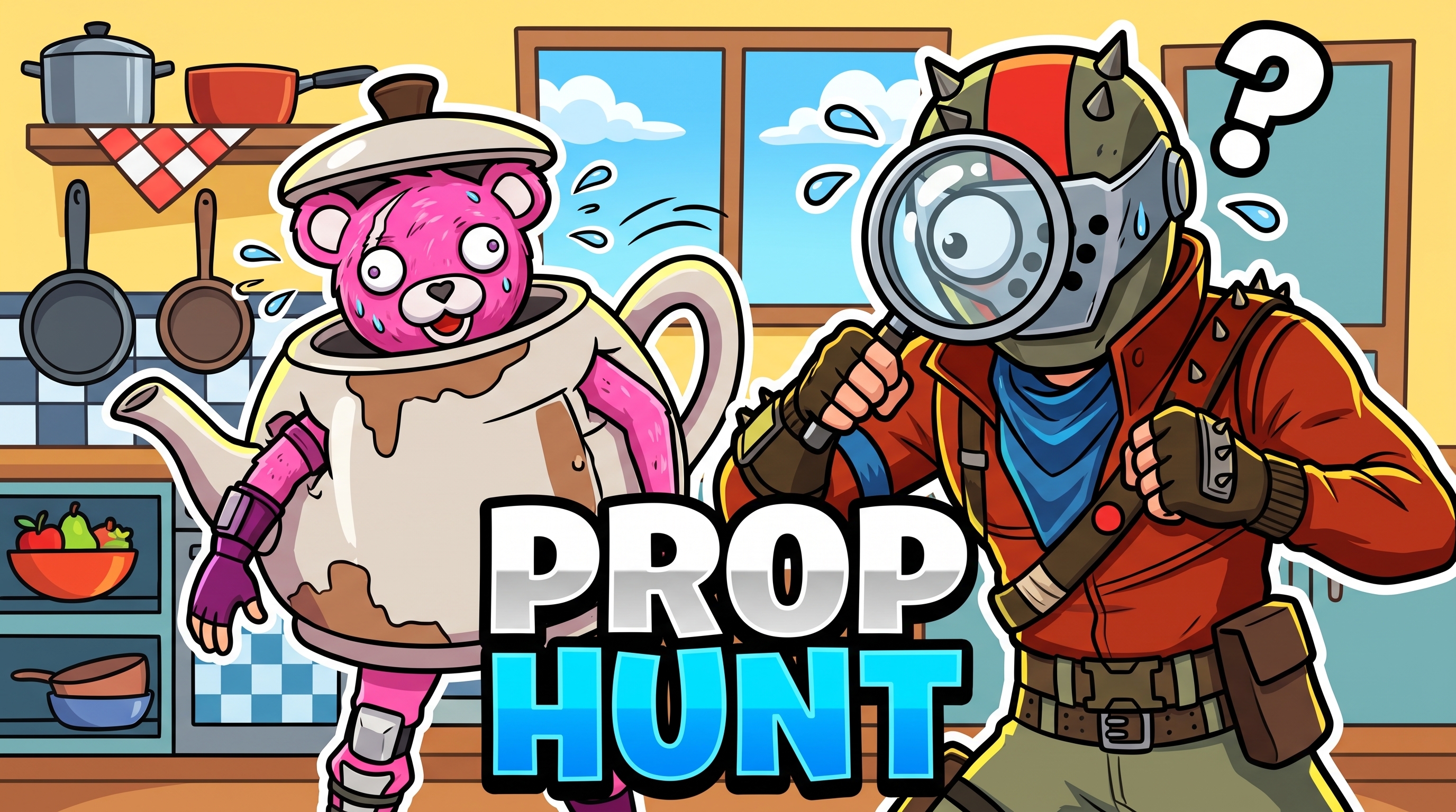 Fortnite thumbnail in 2D Cartoon style, generated with Nano Banana 2 at 2K