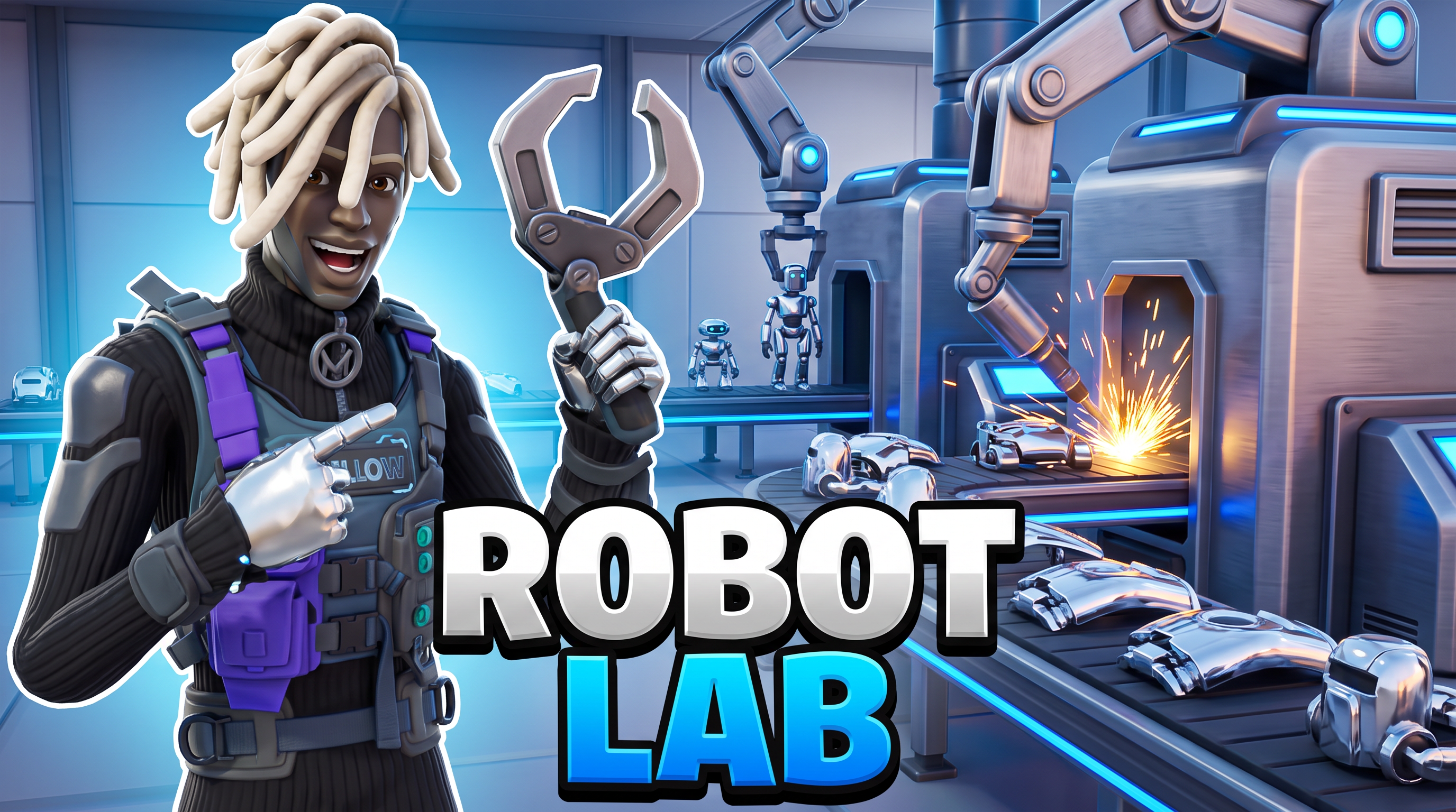 Fortnite thumbnail in Tycoon style, generated with Nano Banana 2 at 2K
