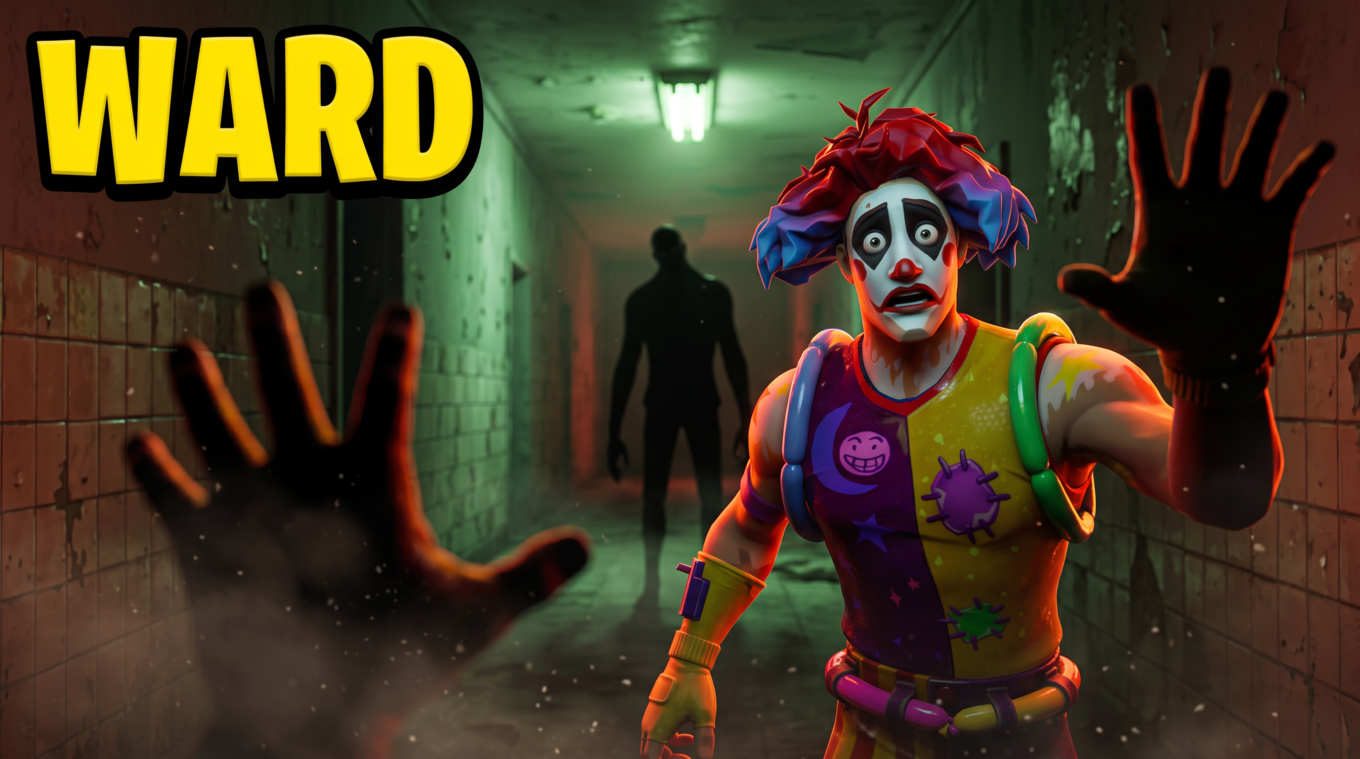 Fortnite thumbnail in Horror style, generated with Nano Banana 2 at 2K