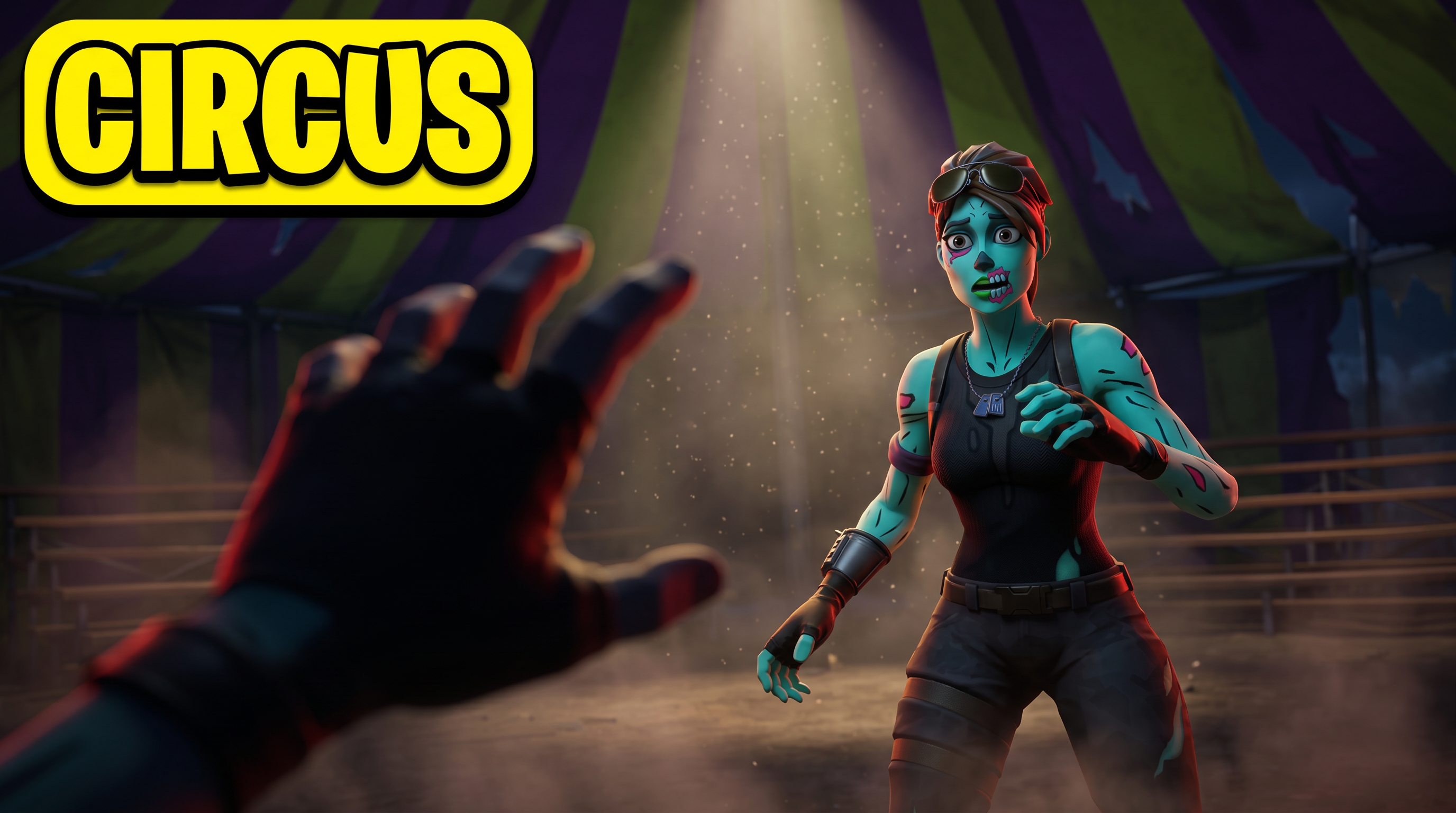 Fortnite thumbnail in Horror style, generated with Nano Banana 2 at 2K