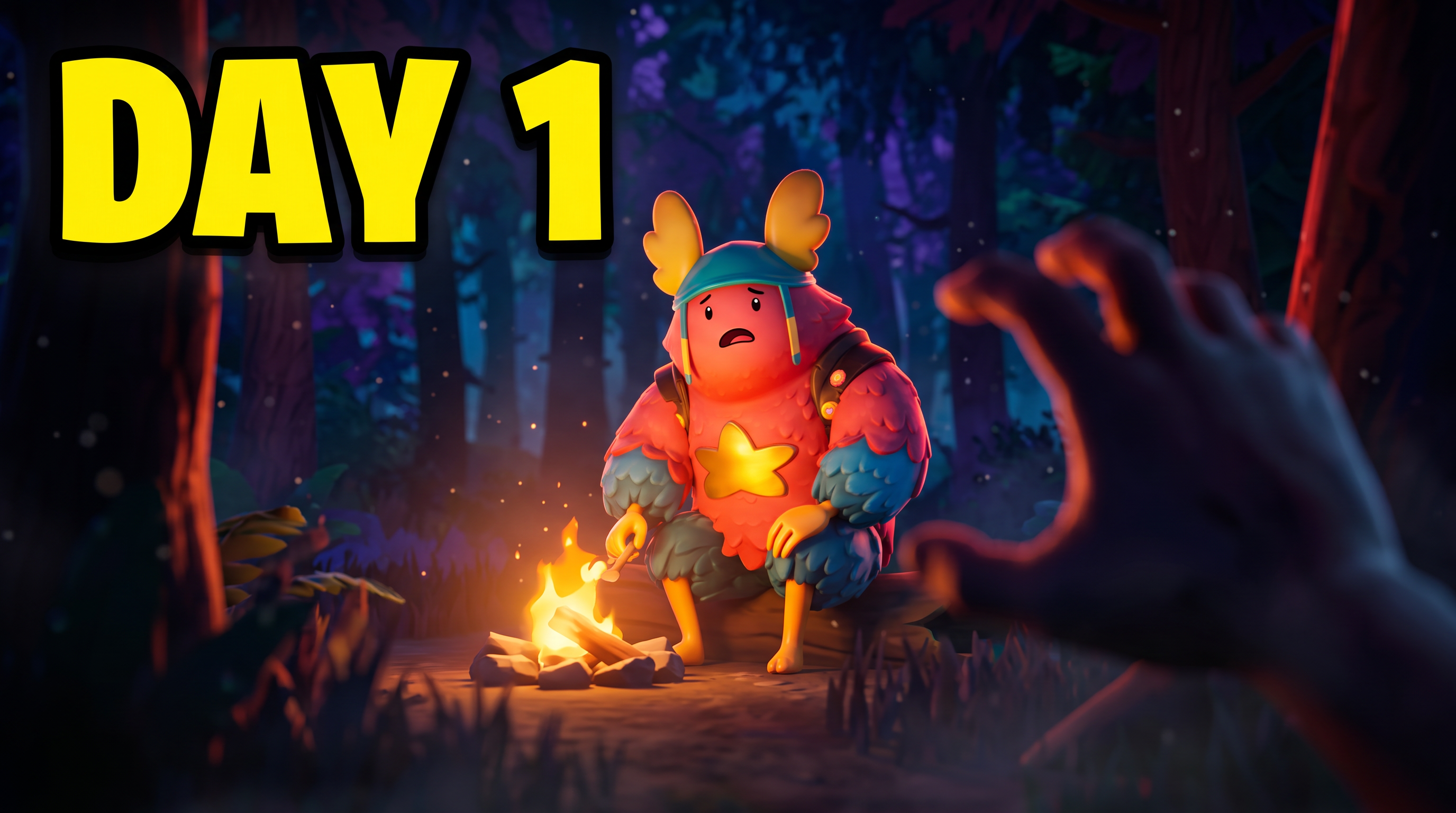 Fortnite thumbnail in Horror style, generated with Nano Banana 2 at 2K