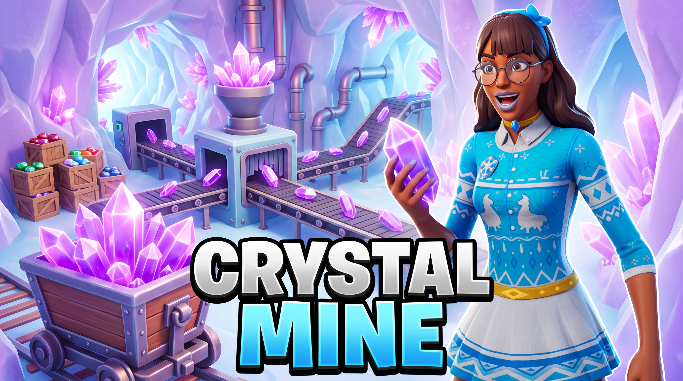 Fortnite thumbnail in Tycoon style, generated with Nano Banana 2 at 2K