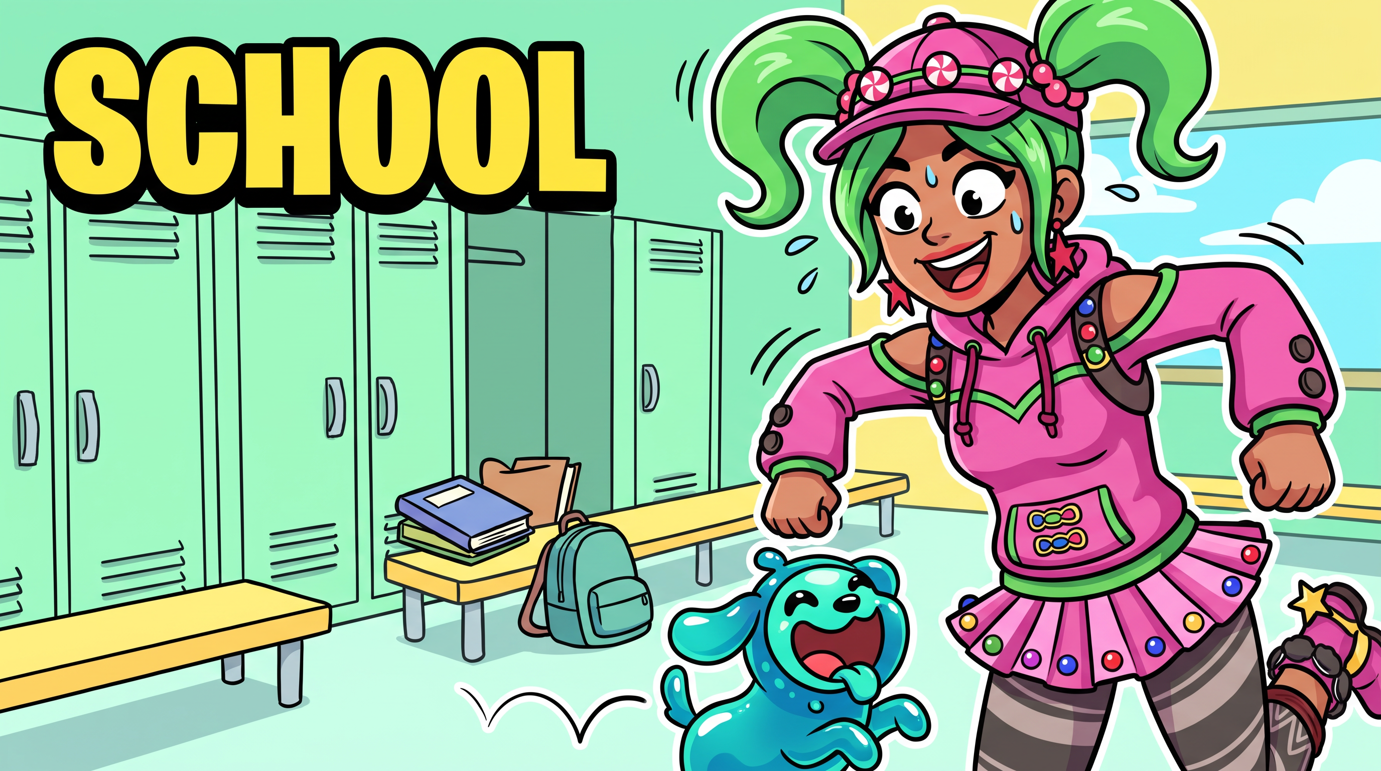 Fortnite thumbnail in 2D Cartoon style, generated with Nano Banana 2 at 2K