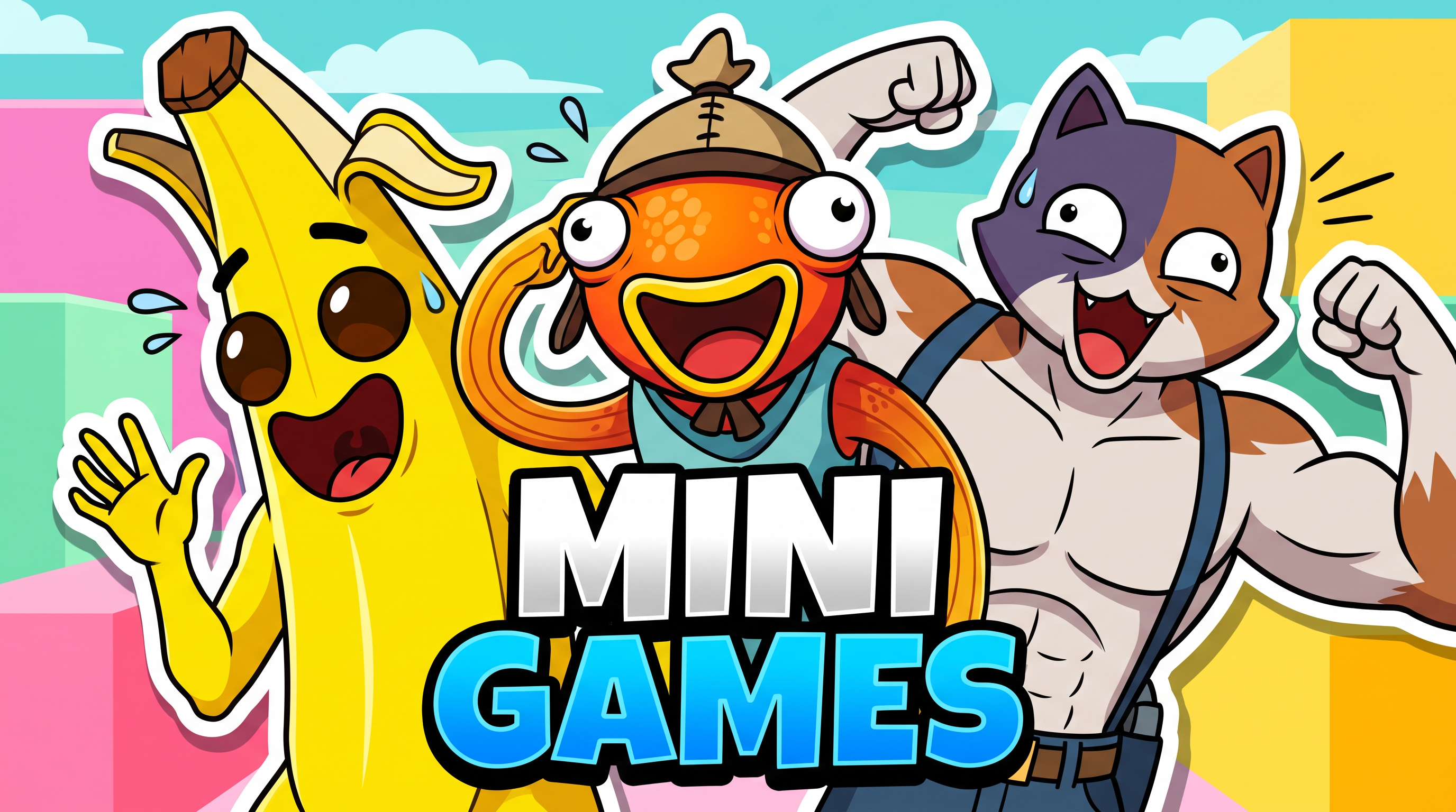 Fortnite thumbnail in 2D Cartoon style, generated with Nano Banana 2 at 2K