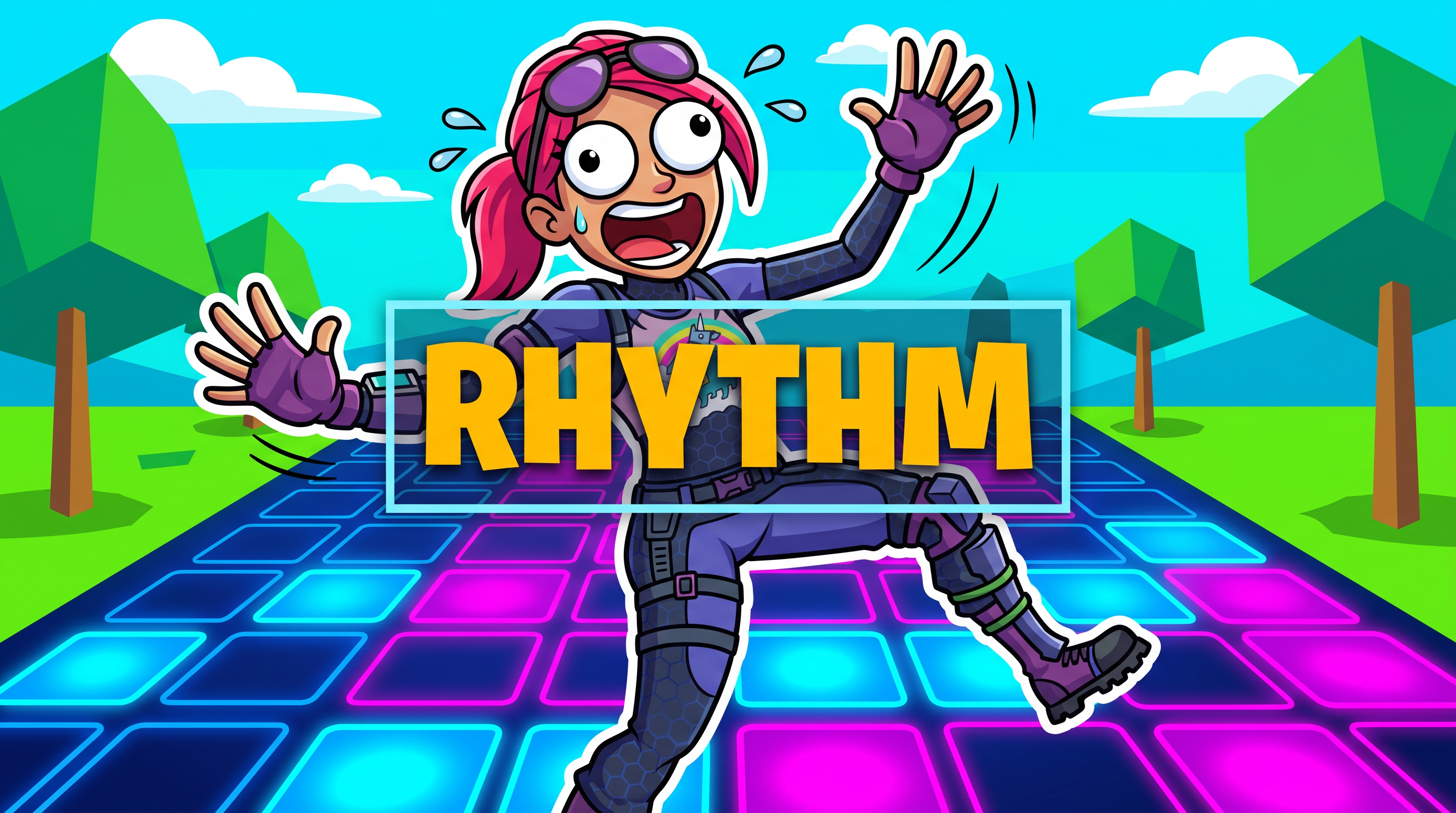 Fortnite thumbnail in 2D Cartoon style, generated with Nano Banana 2 at 2K
